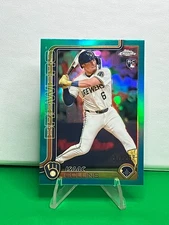 2025 Topps Chrome - Isaac Collins #92 - Aqua Refractor /299 (RC)