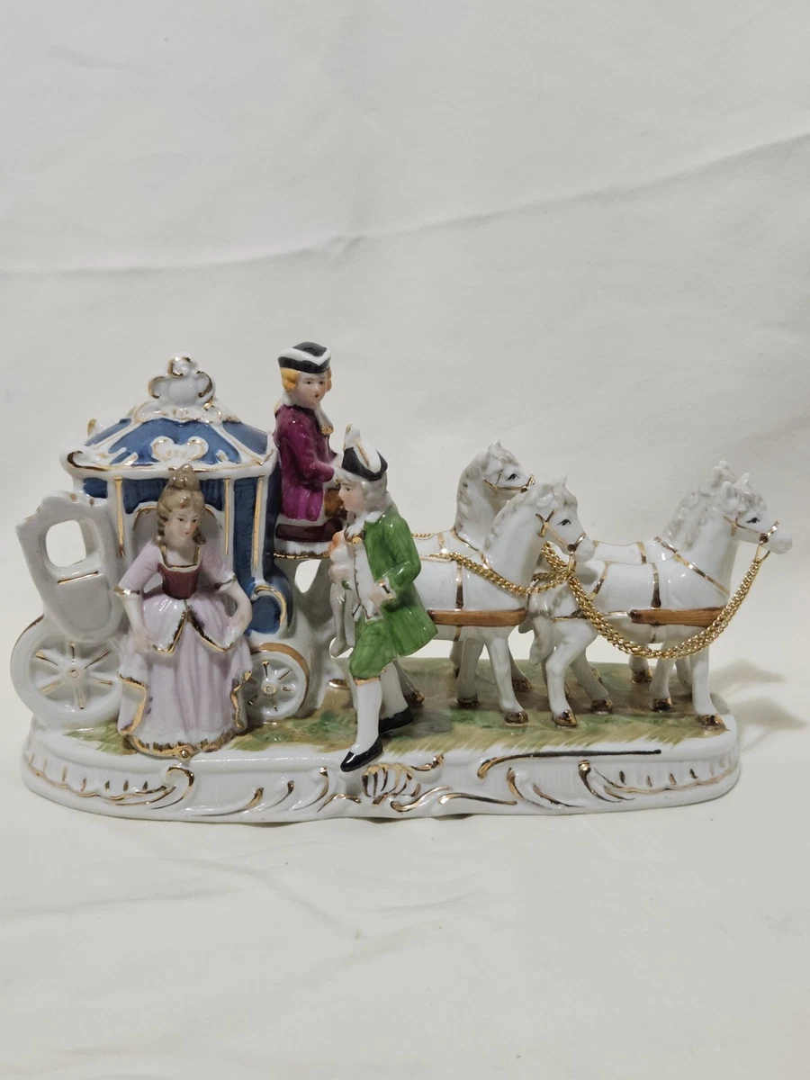 Porcelain Carriage In Antique Ceramic & Porcelain Figurines for
