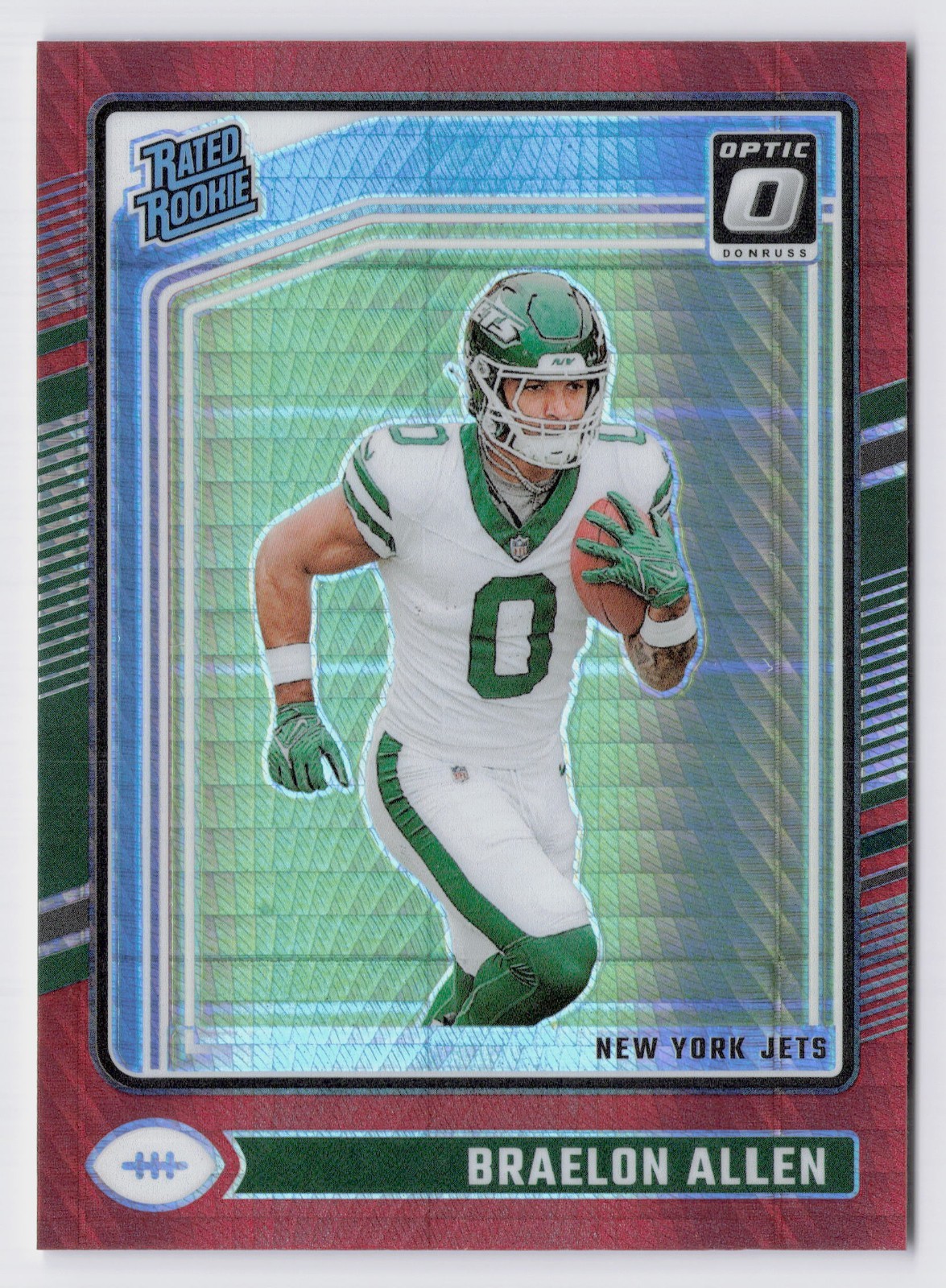 2024 Panini Donruss Optic Rated Rookie Braelon Allen #211 Red Hyper Prizm (RC)