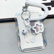 Star Charm Card Holder Water Resistant Security Card Protector Clear Card Holder