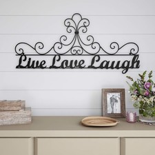Metal Cutout-Live Laugh Love Decorative Wall Sign-3D Word Art Home Accent D c...