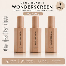 DIME Beauty Tinted Glow Wonderscreen SPF 30 Mineral Sunscreen 3 Pack