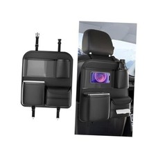 Car Backseat Organizer, 4 Storage Pockets Vehicle Back Seat Protector Kick Mat