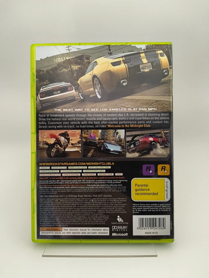 Midnight Club: Los Angeles - Xbox 360 (2008, PAL) Complete with Manual & Map - Image 2 of 4