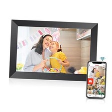 Digital Picture Frame, 10.1" 1280x800 HD IPS Touch Screen, Frameo Black