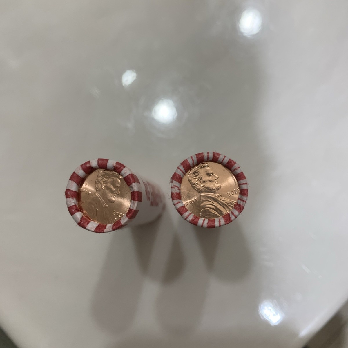 2 Rolls: (1) 2025 P & (1) 2025 D Lincoln Penny Roll (Philly-Denver