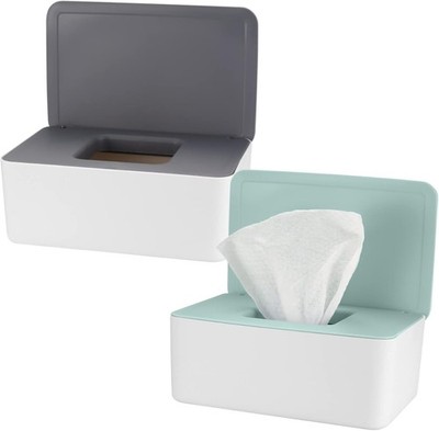 Feuchttücher Boxen 2 Stück Toilettenpapier Spender Serviettenbox mit Deckel für