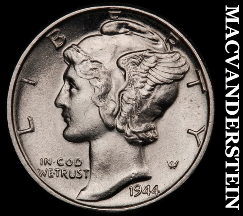 1944 Silver Mercury Dime - Super Choice Gem Brilliant Uncirculated++++  #i1847