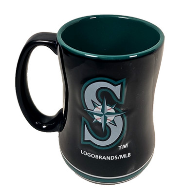 New Seattle Mariners MLB Relief  14oz Coffee/Tea  Mug  Logo Brands Team Colors