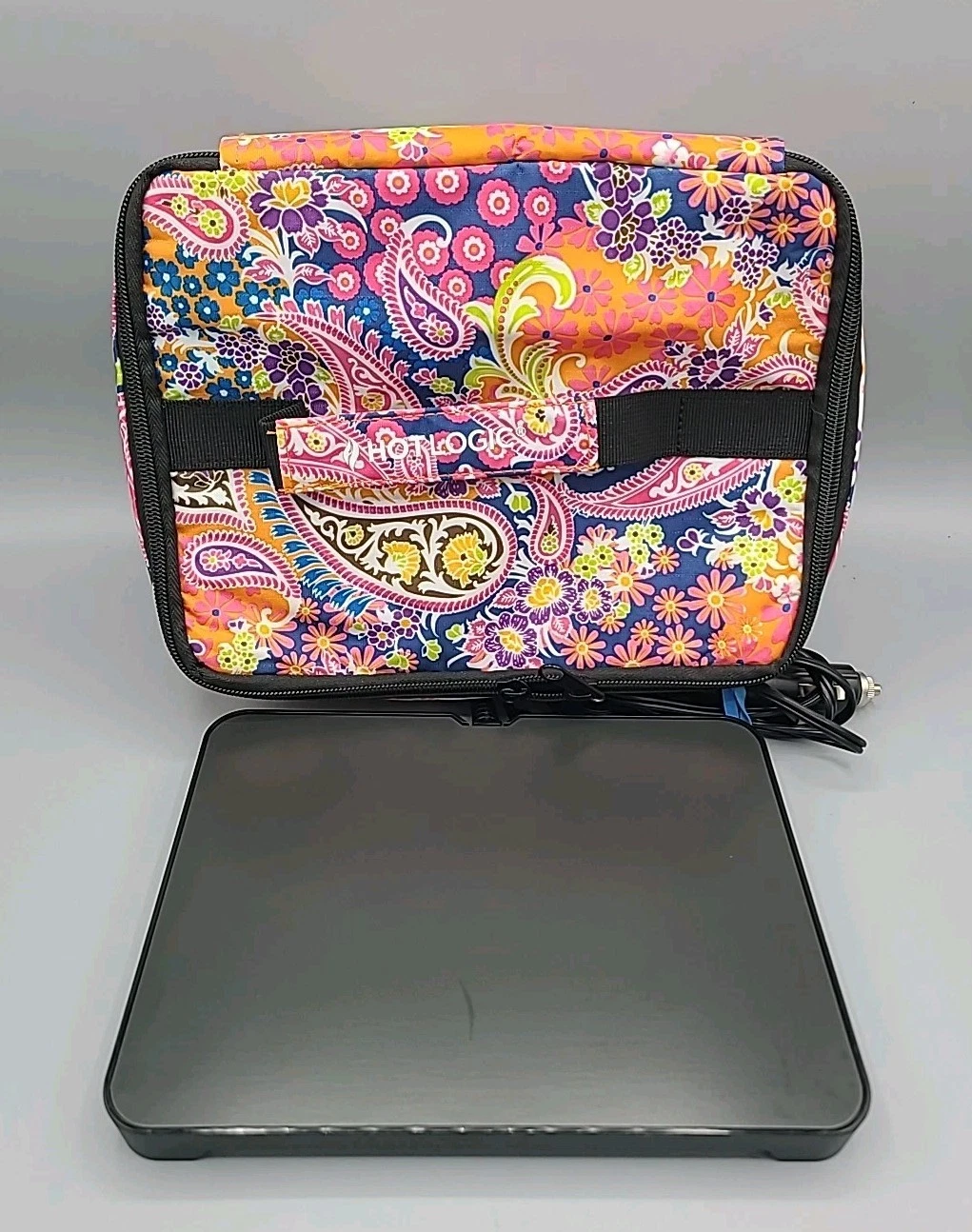 Hot Logic Mini Portable Oven Food Warmer - 12V Vehicle Plug - Paisley - Tested