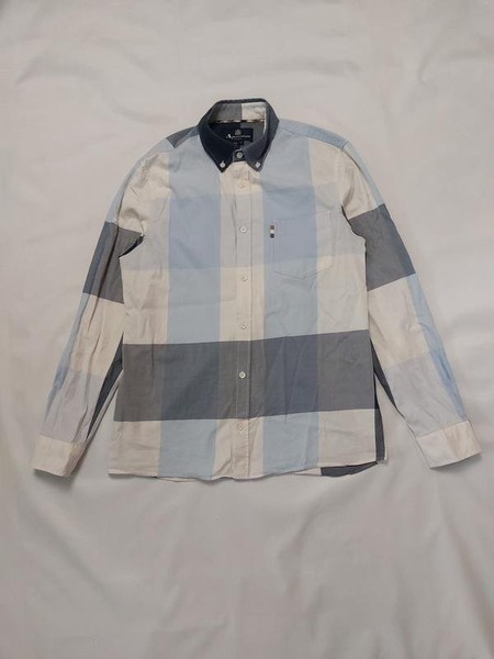 Men Aquascutum Shirt White Cotton 38 / M / 46