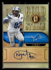2017 Panini Gold Standard Haloti Ngata Gold Strike Autograph Auto /25 UX8065