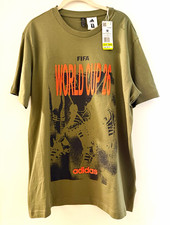adidas FIFA World Cup 26 Men s Green Graphic Logo Crew Neck Tee M