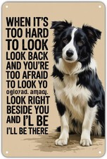 Border Collie Dog Motivational Quotes Tin Metal Signs Home D cor 8x12