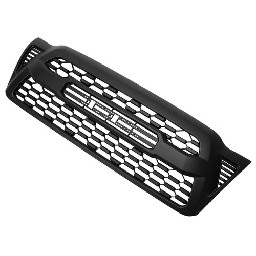 Front Grille Bumper Hood Mesh Grill Fits For 2005-2010 2011 Toyota Tacoma Black - Picture 4 of 17