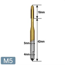 M5 Gewindeschneider NEU Titan beschichtete Gewindebohrer, Regelgewinde / rechts