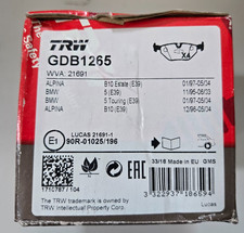 TRW Bremsbelagsatz Scheibenbremse GDB1265 hinten f�r BMW E39 Touring 520 523 525