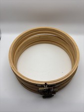 Lot of 5 Embroidery Hoops, Adjustable Circle Cross Stitch Hoop Ring Wooden 8inch