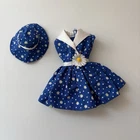 Vintage Barbie Fashion Avenue Blue Daisy Dress With Hat
