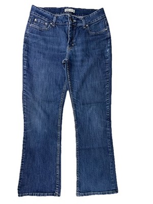 Riders By Lee Bootcut Jeans Womens 12P Blue Dark Wash Mid Rise Stretch 32x27