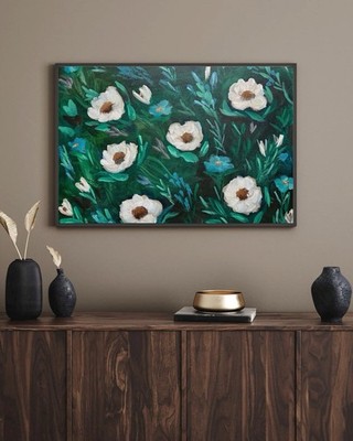 Floral Harmony Original Acrylic Painting On Canvas