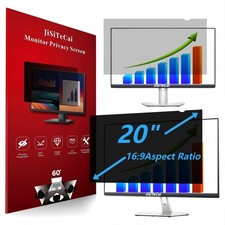 20 Inch 16:9 Computer Privacy Screen Filter for Monitor - Privacy Shield and ...