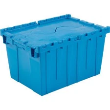 Global Industrial Plastic Attached Lid Shipping & Storage Tote 21-7/8""x15-1/4""