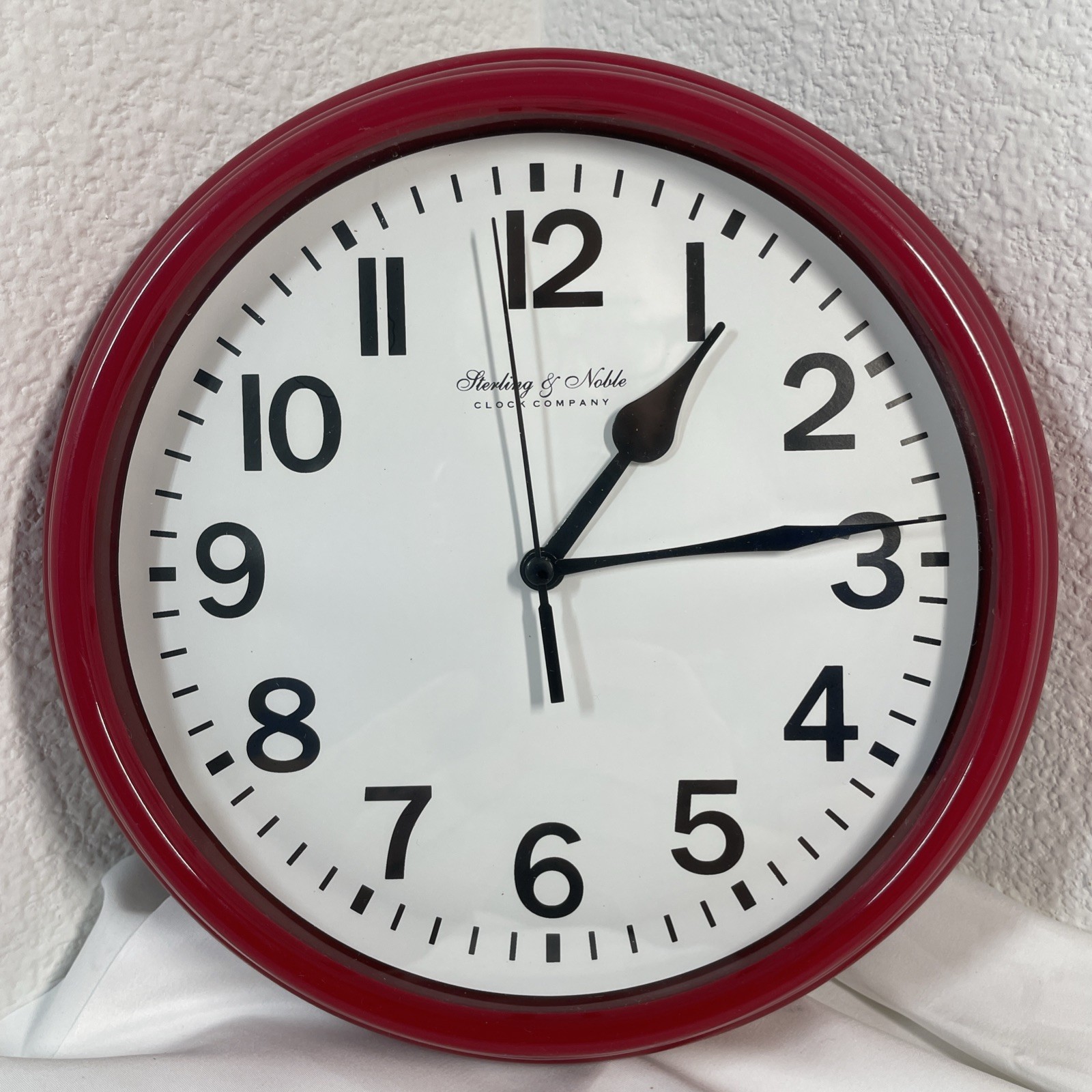 Sterling And Noble 9" Red Wall Clock - Working Battery NOT included USED 2015