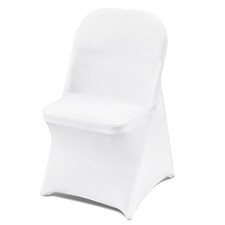 VEVOR 12PCS White Stretch Spandex Folding Chair Covers for Wedding Party Dining