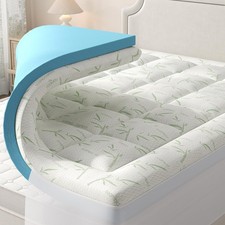 Dual Layer 4 Inch Mattress Topper Queen, Memory Foam Mattress Topper - 2 Inch...
