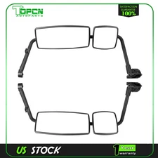 Pair Black Truck Mirrors Complete For International Durastar 4200 4300 4400