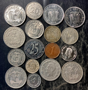 Old Ecuador Coin Lot - 1918-PRESENT - 17 Uncommon Coins - Lot #J24