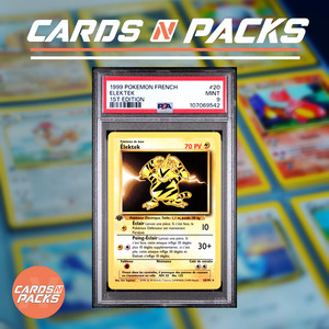 Carte Pokemon Elektek 20/102 Set de Base Edition 1 PSA 9 MINT