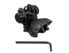 Rear BACKUP Sight, Flip-Up Polymer, Fits on Picatinny Rail Mounting Base