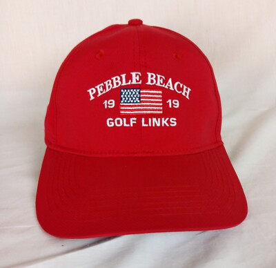 Pebble Beach 1919 Golf Resort California Red Strapback Hat  Special Edition
