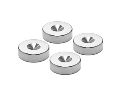 Oyaide Edelstahl Spike Empfänger/Isolator INS-SP Silber 4er Set NEU