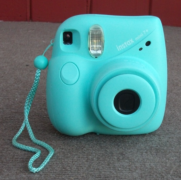 Fujifilm Instax Mini 7+ Teal Aqua Instant Camera Tested and Working-image