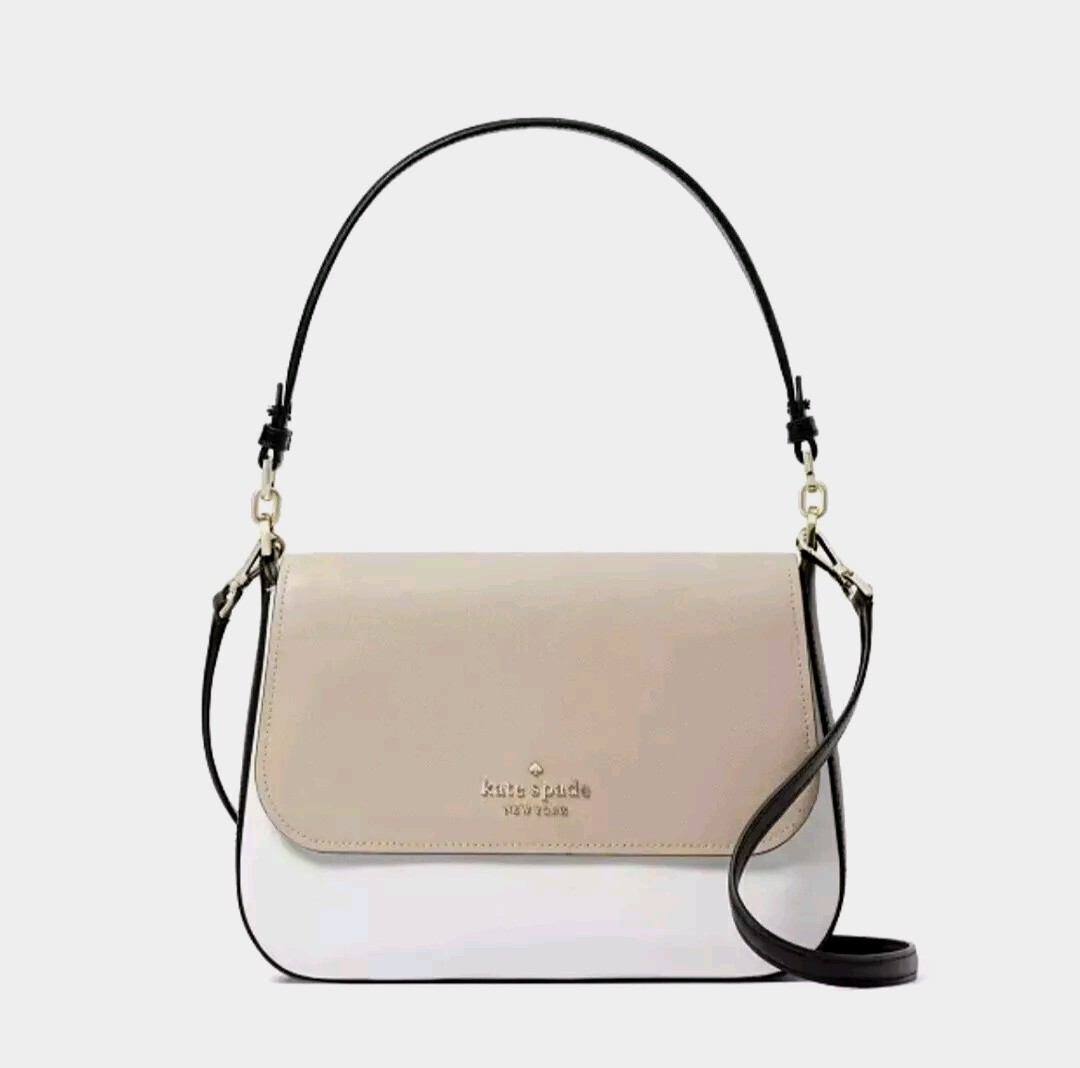 希少！美品！Kate Spade ショルダーバッグ オフホワイト レザー　シボ革 Beige Leather Handbags & Purses for Women | kate spade new york