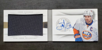 2013-14 National Treasures John Tavares Jumbo Patch Auto Booklet 5/25 Islanders