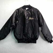 3M Jacket Small Satin Black Gold Logo Little Rock 50th Anniversary Vintage 1997