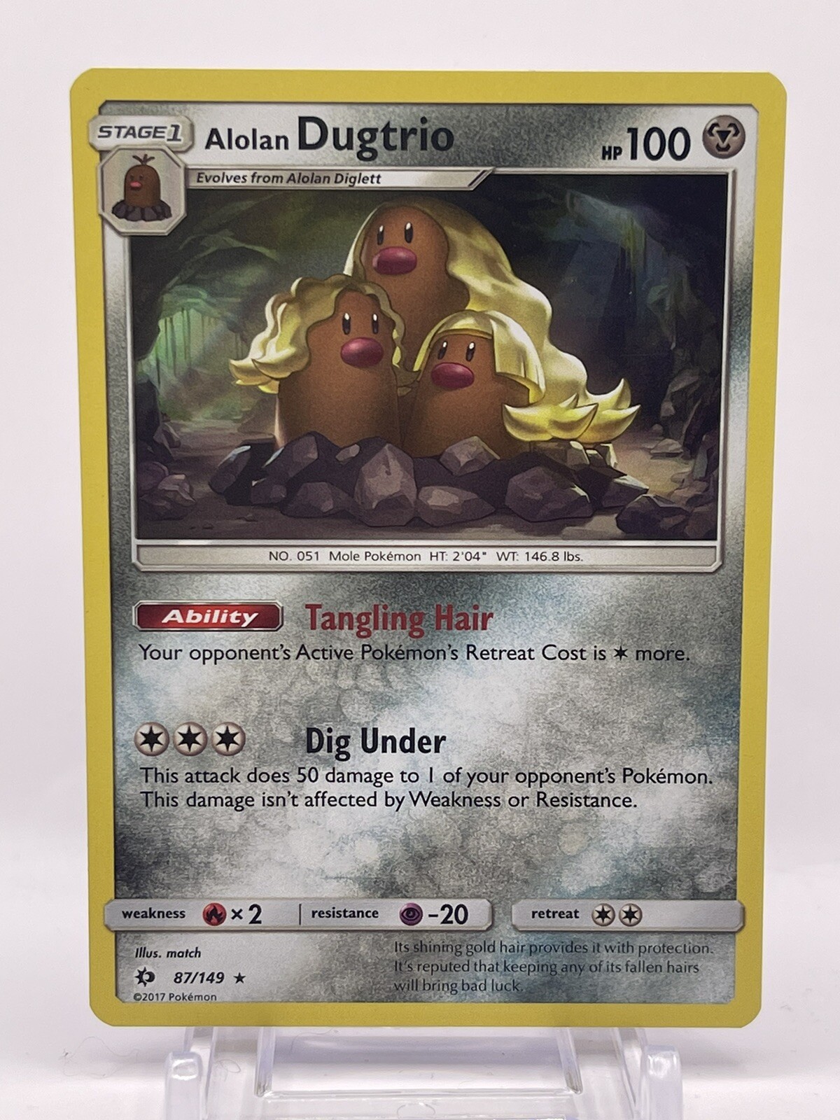 Alolan Dugtrio 87/149 Rare Reverse Holo Pokemon TCG Card Sun & Moon