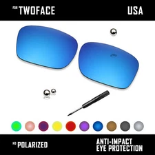 Anti Scratch Replacement Lens&Screwdriver for-Oakley TwoFace OO9189 Sunglasses