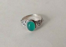 Natural Green Onyx Ring,925 Sterling Silver,Handmade Ring.Gift For Her,All Sizes