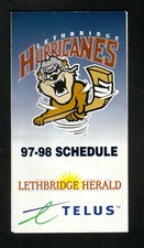 1997-98 Lethbridge Hurricanes Pocket Schedule WHL