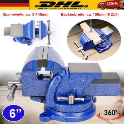 6'' 150mm Heavy Duty Schraubstock mit Amboss 360° Drehbar Drehtelle für Werkbank