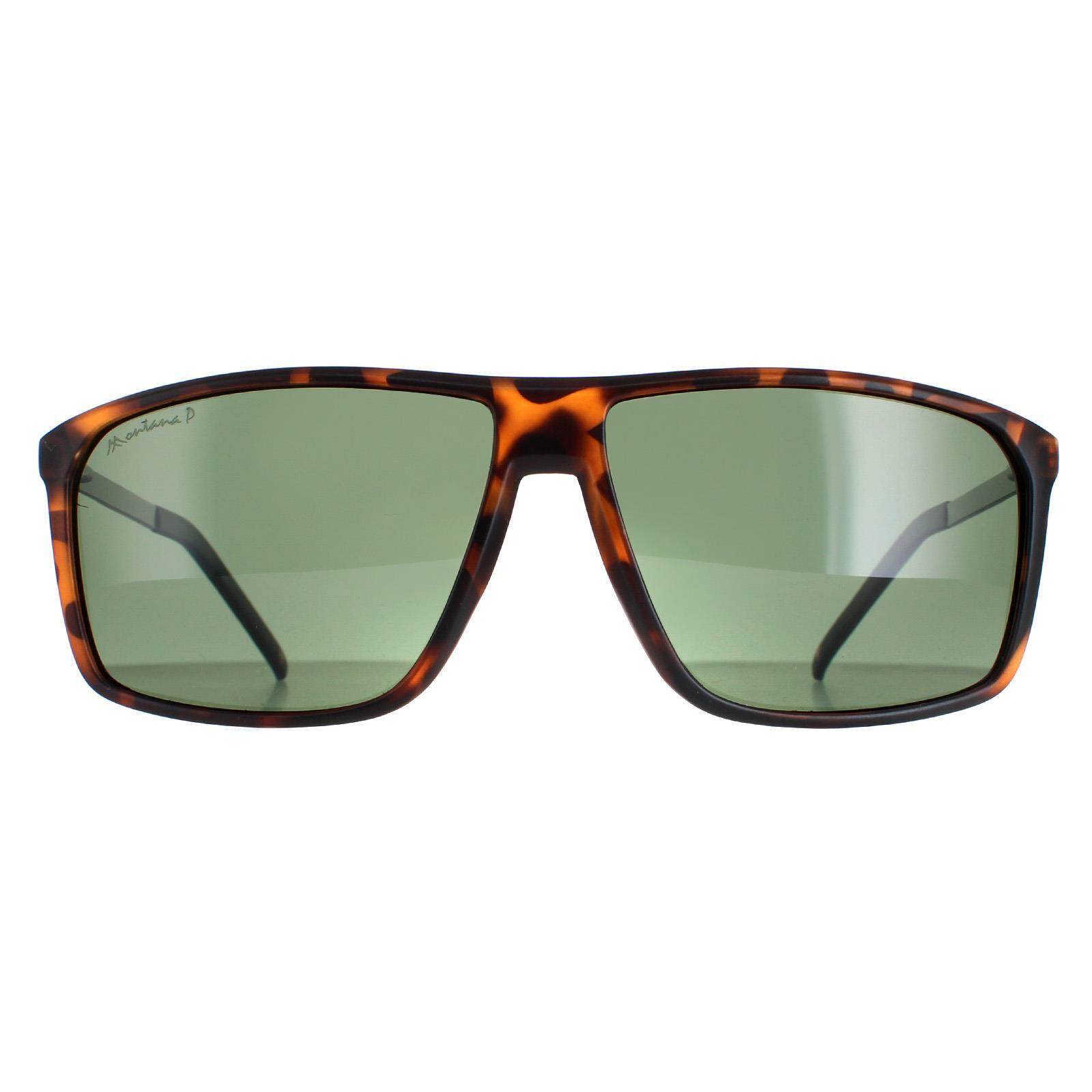 Montana Sunglasses MP9A  Matte Tortoise G15 Green Polarized