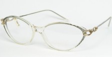 Vintage EBM 1027 AN CLEAR /OLIVE /GOLD /BLACK EYEGLASSES 53-14-135mm Germany