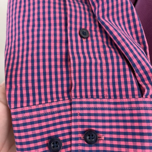 Cutter & Buck Easy Care Shirt Mens 3XB Big 3X Pink Check Long SLV Button Down - Picture 8 of 14