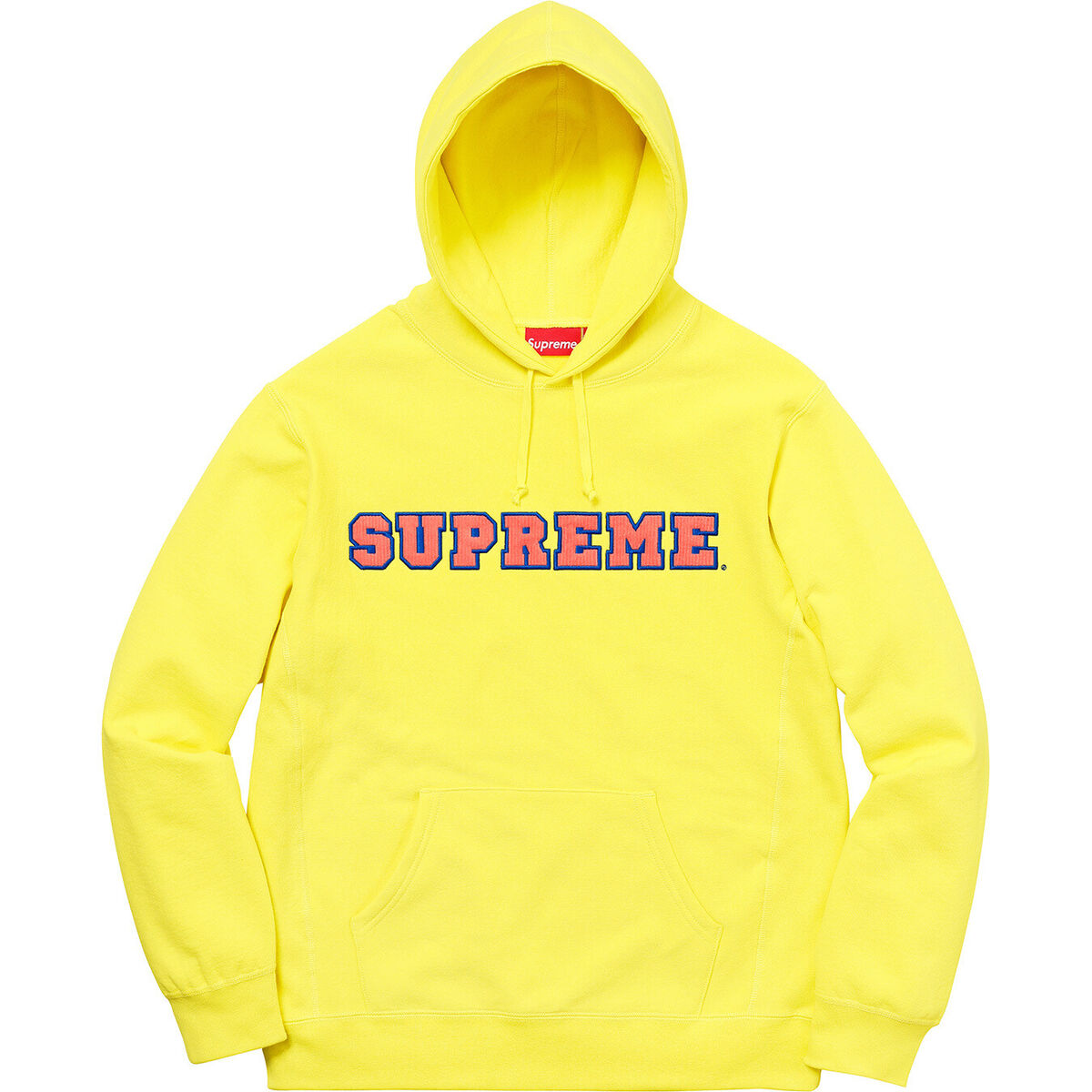 Supreme Cord Collegiate Logo Hooded Sweatshirt SS18 (SS18SW16) Men's Size  M-XL