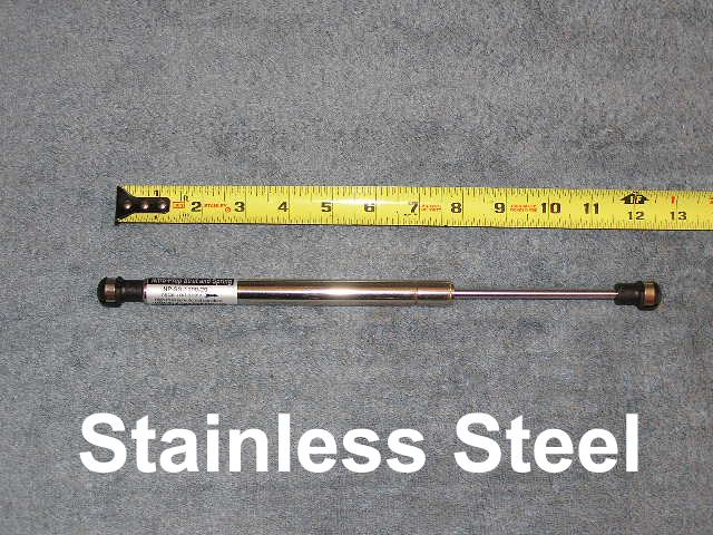 Set Of 2 Gas Spring Struts, 12" Extended Length, 8" Compressed, 50 LB Pressure, 10mm Ball Socket Ends - View #8